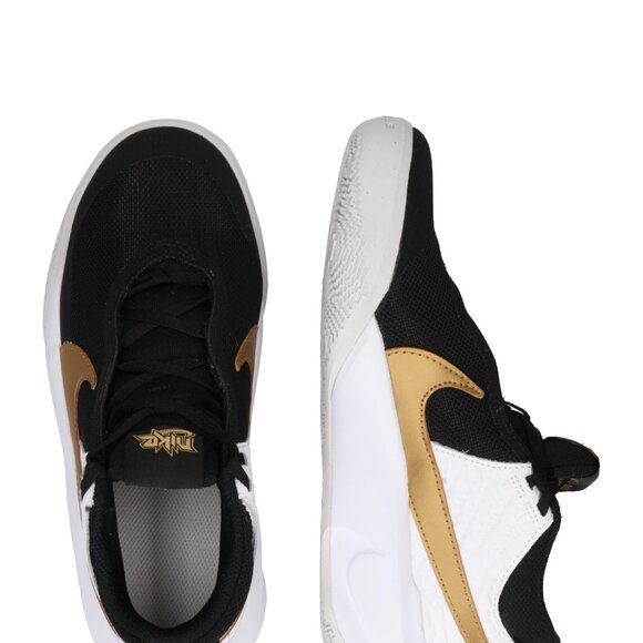NWT Nike unisex Team Hustle D 10 Basketball Sneaker,Black/Gold/White-Size 5.5 - Picture 2 of 3